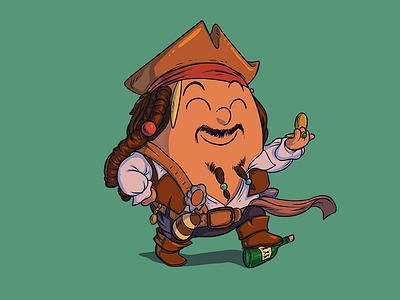 Follow Ye Heart cackleberries cute disney illustration jack jack sparrow pirate pirates of the caribbean