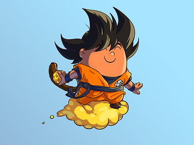 Little Carrot cackleberries cartoon character design cute dragonball funny goku illustration nimbus saiyan