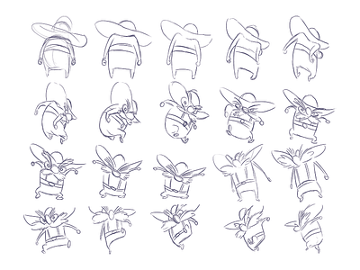 20 Angry Frames angry animation cowboy cute drawing illustration process sketch