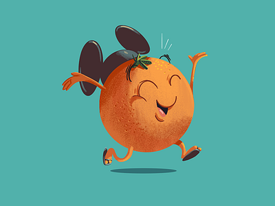Happy Orange aiga cartoon creative south cute happy illustration orange orlando painting