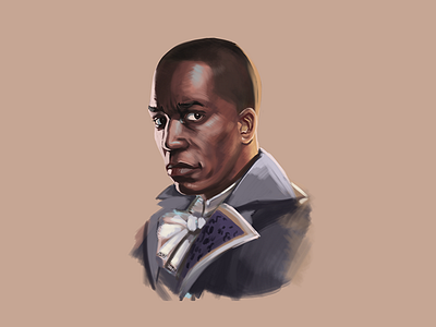 A Dot Burr fanart hamilton illustration musical painting photoshop portrait