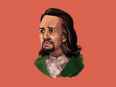 Hamilton broadway digital painting hamilton illustration painting portrait