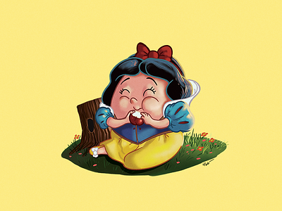 Nommingest of all cackleberries cute disney foursixsix funny illustration snow white