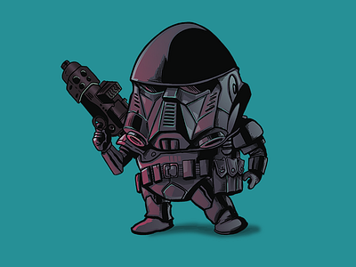 Darkness cackleberries cartoon fanart illustration may the 4th rogue one shadowtrooper star wars stormtrooper