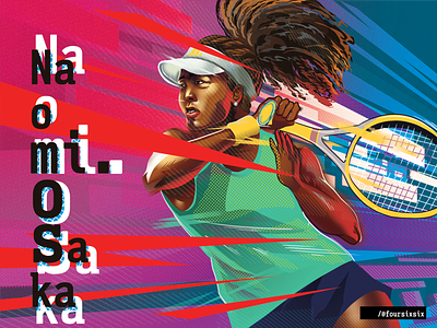 Naomi Osaka ao athlete australian open design digital painting illustration naomi osaka osaka painting portrait sports tennis tennis player