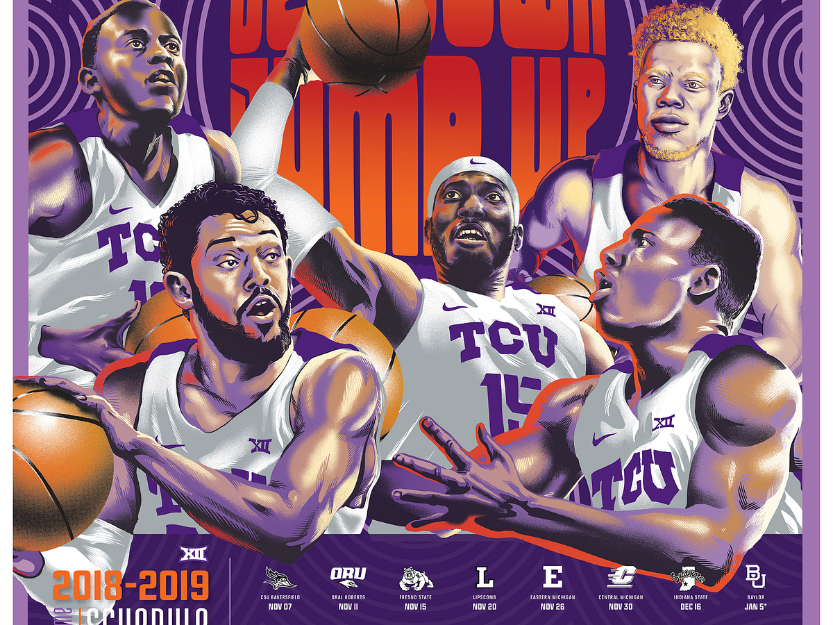 TCU Schedule Poster by Carlos Basabe on Dribbble