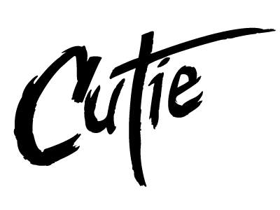 Cutie brush illustration lettering