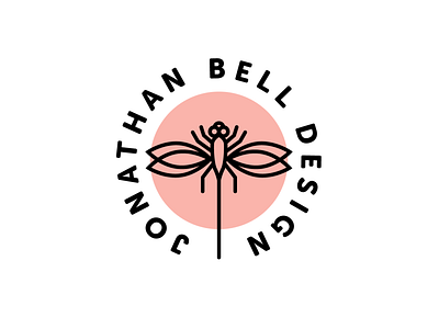 JB Design Logo branding circular design dragonfly logo logo design symbol