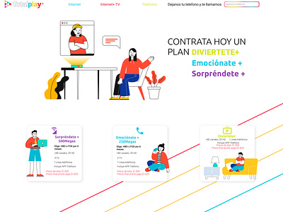 Concepto Landing Page Desktop, TotalPlay