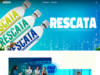 Concepto Rescata 1 desktop energy drink landingpage uidesign ux design webdesig
