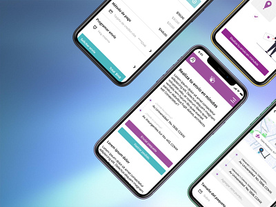 Concepto Servicio de mensajería express delivery figma ios parcel ux