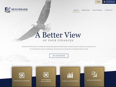 Benchmark Wealth Advisory Website Design design finance website