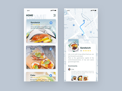 美食类界面练习 app design uidesign