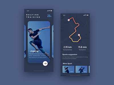 运动界面设计 app design design ui design