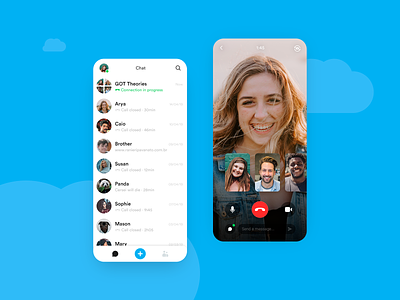 Skype - Concept concept design design app interface