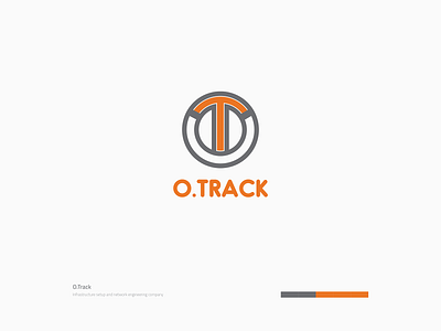 O.Track Logo agency brand brand design brand identity branding circle concept design engineering flat icon infrastructure logo logo design logotype minimal orange ux