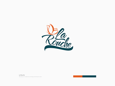 La Rouche Logo blue brand concept brand design brand development brand identity branding butterflies butterfly design logo logodesign logotype mattress orange