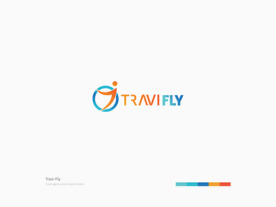 Travi-Fly Logo agency logo brand brand design brand identity branding dubai fly gredient icon logo orange sky sun travel typography ui ux