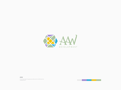 AAW Logo brand concept brand consulting brand development brand identity branding design development font design green hexagon illustration logo
