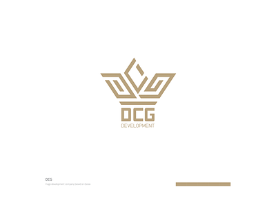 DCG Logo beige brand brand concept brand design brand identity brand identity design branding branding concept crown design development dubai logo ui ux