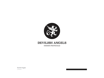 Devilish Angels Logo angel band design brand concept brand development branding circle circle logo design devil flat history icon illustration logo minimal secret typography ui ux