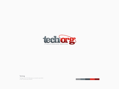 Techorg Logo app brand brand design brand identity branding branding concept design font icon illustrator it logo mata network networks red ui ux web