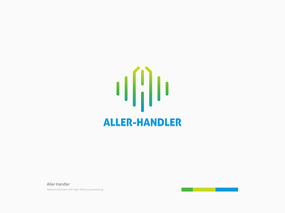 Aller Handler Logo app bank blue brand design brand identity branding branding concept design gredient green icon illustration logo medical minimal ui ux