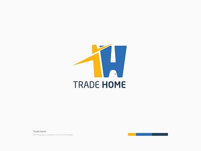 Trade Home Logo app beverages blue brand design brand identity branding branding concept consept design food home icon illustration logo self branding trading ui ux