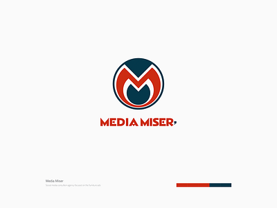 Media Miser Logo app brand brand design brand identity branding branding concept circle consultation design furniture furniture design logo media red social media design socialmedia ui ux web