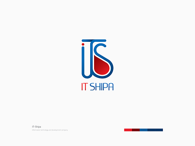 IT-Shipa logo app blue brand brand design brand identity branding branding concept concept design development drop icon logo red technology ui ux