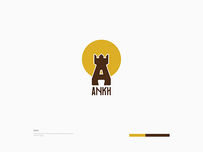 Ankh Logo brand brand design brand identity branding branding concept calligraphy consept design icon illustration logo minimal pharaonic resort sun typography ux yellow