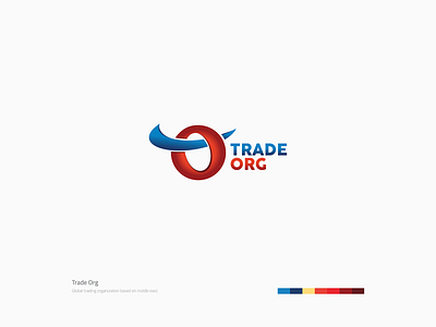 Tradeorg Logo app blue brand brand design brand identity branding branding concept consept design global icon illustration logo minimal red ring trade trading ux