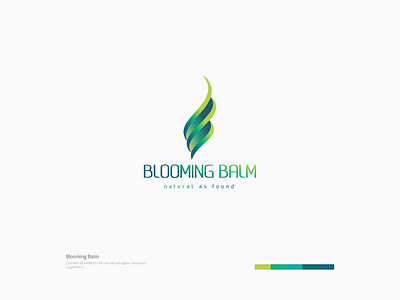 Blooming Balm Logo balm bloom brand brand design brand identity branding branding concept design graphic design green icon illustration logo minimal woamn