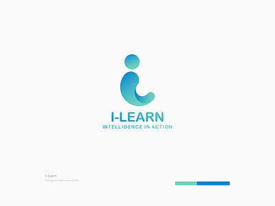 I Learn Logo brand design brand identity branding branding concept design flat graphic design gredient greens illustration intelligence learning logo minimal training ui ux