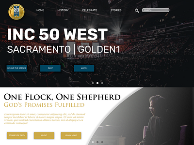 One Flock, One Shepherd | Landing Page 50 years in the west 50th anniversay church of christ design iglesia ni cristo landing page sketch app ui ui design web