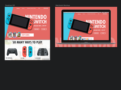 Nintendo Switch | Landing Page gaming nintendo nintendo switch sketch app ui ui design uipractice uiuxdesign web