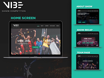 VIBE Dance Competition | Website Redesign dance design landing page redesign sketch app ui ui design ui ux design urban vibe vibe dance competition web web desgin web redesign