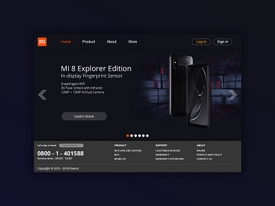 Xiaomi Web UI Design Concept