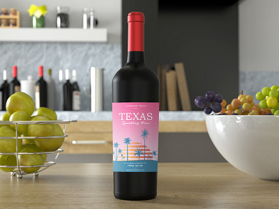 Sparkling Texas Wine Design branding branding design contest design designed unique