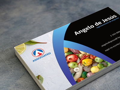 Supermarket business card blue brand branding company design graphic illustration industry modern print vector
