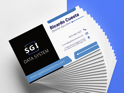 SGI technology business card blue brand branding company design graphic industry logo modern print vector