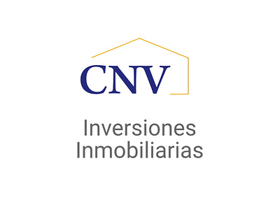 CNV inversiones inmobiliarias blue brand design logo logo design real state realtor yellow