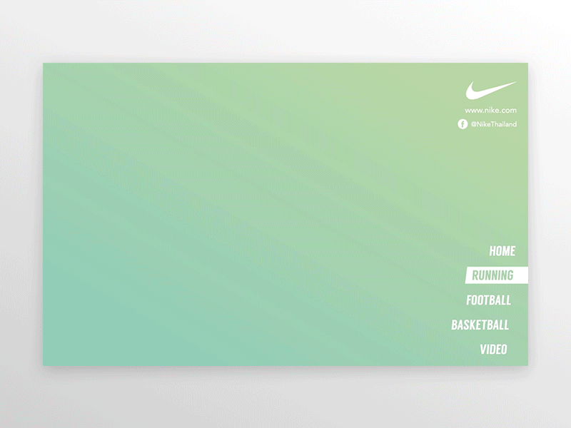 Nike Running Page Concept animation animation app branding ui ux web website