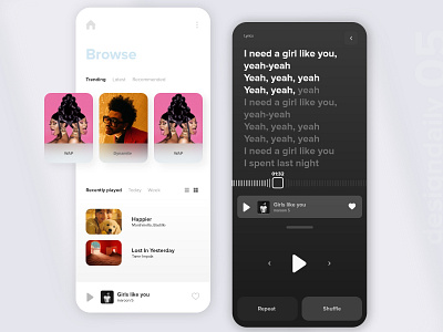 #5 Music player adobexd dailychallenge design detail mobile music player ui uxdaily