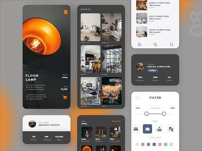 #08 ecommerce adobexd app dailychallenge design detail ecommerce furniture mobile shopping ui uxdaily