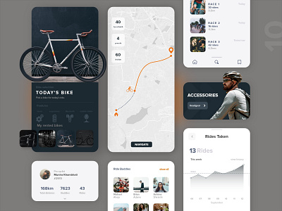 10 cycling app adobexd athlete dailychallenge design detail mobile player product page ui uxdaily