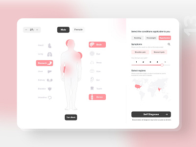 13 Self Diagnose adobexd dailychallenge design diagnosis medical ui