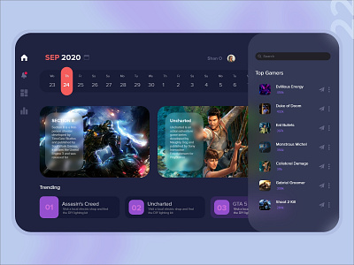 22 Game dashboard adobexd app dailychallenge dashboard design detail game product page ui uxdaily