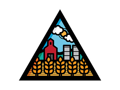 Wheat Kings geometric illustration thick lines triangle wheat