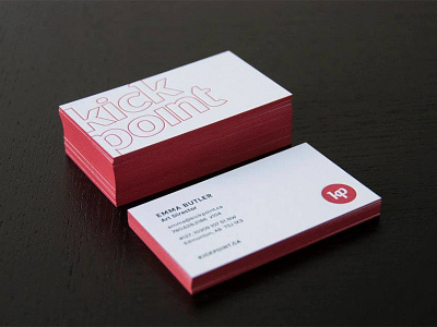 Kick Point | Business Cards bleed business card letterpress minimal red